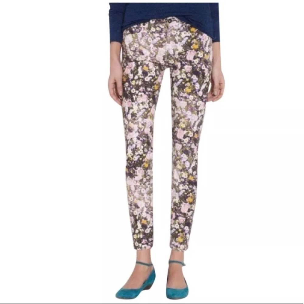 Madewell Sz 26 Skinny Skinny Ankle Floral Jeans